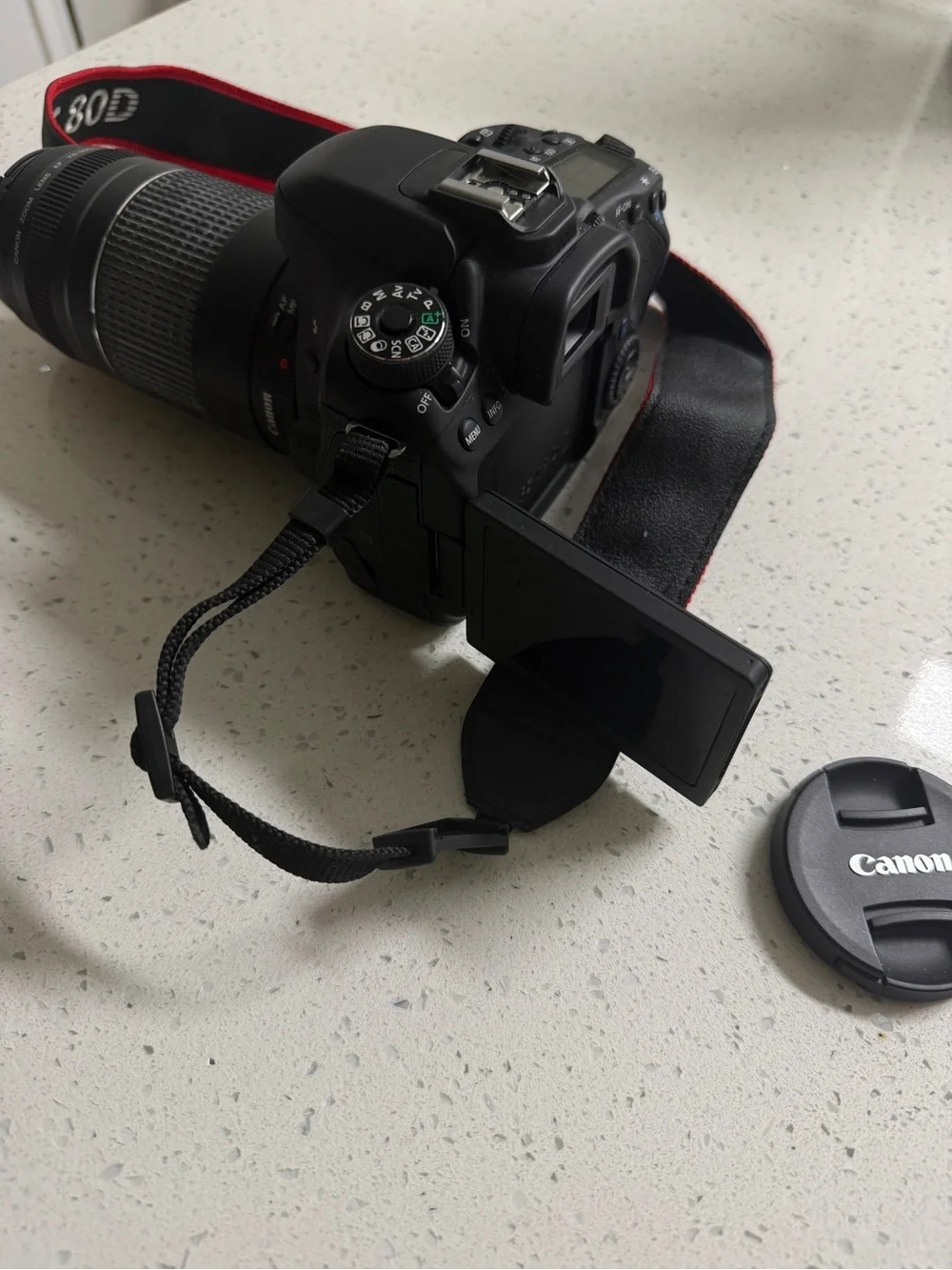 Canon EOS 80D DSLR Camera with zoom lense EF 75-300mm